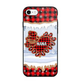 Personalized Grandma Nana Auntie Snowman Kid Name Caro Christmas 3D Printed Phonecase 22NOV-HQ02