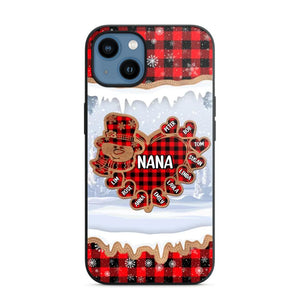 Personalized Grandma Nana Auntie Snowman Kid Name Caro Christmas 3D Printed Phonecase 22NOV-HQ02