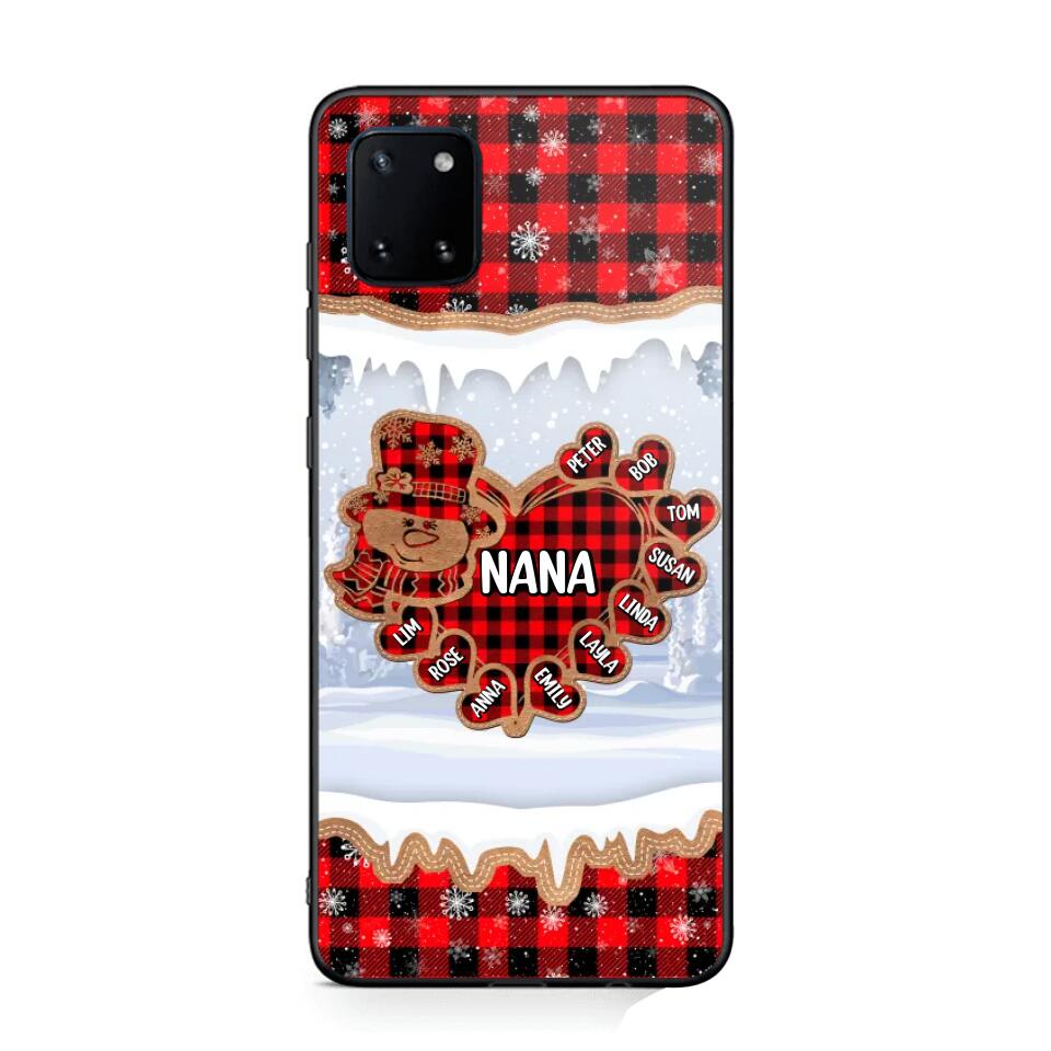 Personalized Grandma Nana Auntie Snowman Kid Name Caro Christmas 3D Printed Phonecase 22NOV-HQ02