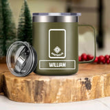 Personalized Australian Veteran Laser Handle Cup Printed 22NOV-DT03