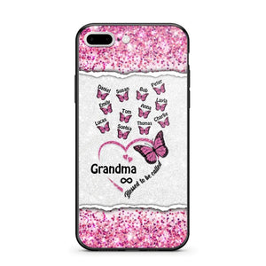 Personalized Blessed To Be Called Grandma Nana Mommy Butterfly Kid Name 3D Printed Phonecase 22NOV-HQ04