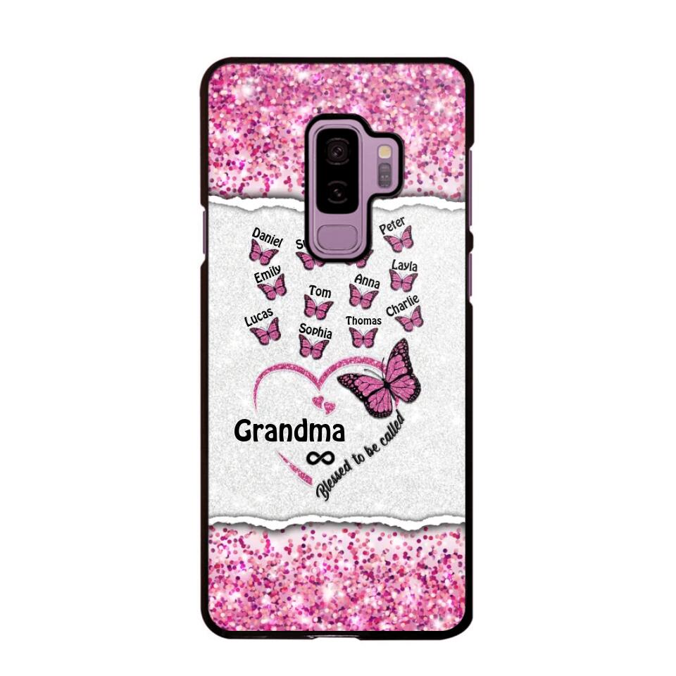 Personalized Blessed To Be Called Grandma Nana Mommy Butterfly Kid Name 3D Printed Phonecase 22NOV-HQ04