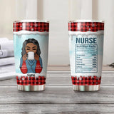 Personalized Nurse Nutrition Facts Christmas Tumbler Printed 22NOV-DT07