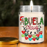 Personalized Grandma Nana Mimi Claus Kid Name Christmas Candle QTDT0711