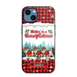 Personalized Walkin' In A Winter Wonderland Meowy Catmas Cat Lovers Caro Snow 3D Printed Phonecase 22NOV-DT04