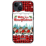 Personalized Walkin' In A Winter Wonderland Meowy Catmas Cat Lovers Caro Snow 3D Printed Phonecase 22NOV-DT04