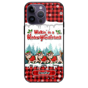 Personalized Walkin' In A Winter Wonderland Meowy Catmas Cat Lovers Caro Snow 3D Printed Phonecase 22NOV-DT04