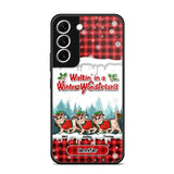 Personalized Walkin' In A Winter Wonderland Meowy Catmas Cat Lovers Caro Snow 3D Printed Phonecase 22NOV-DT04