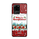 Personalized Walkin' In A Winter Wonderland Meowy Catmas Cat Lovers Caro Snow 3D Printed Phonecase 22NOV-DT04