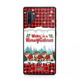 Personalized Walkin' In A Winter Wonderland Meowy Catmas Cat Lovers Caro Snow 3D Printed Phonecase 22NOV-DT04