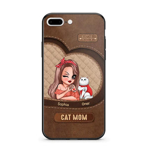 Personalized Cat Mom I Love Cat 3D Printed Phonecase 22NOV-HQ08