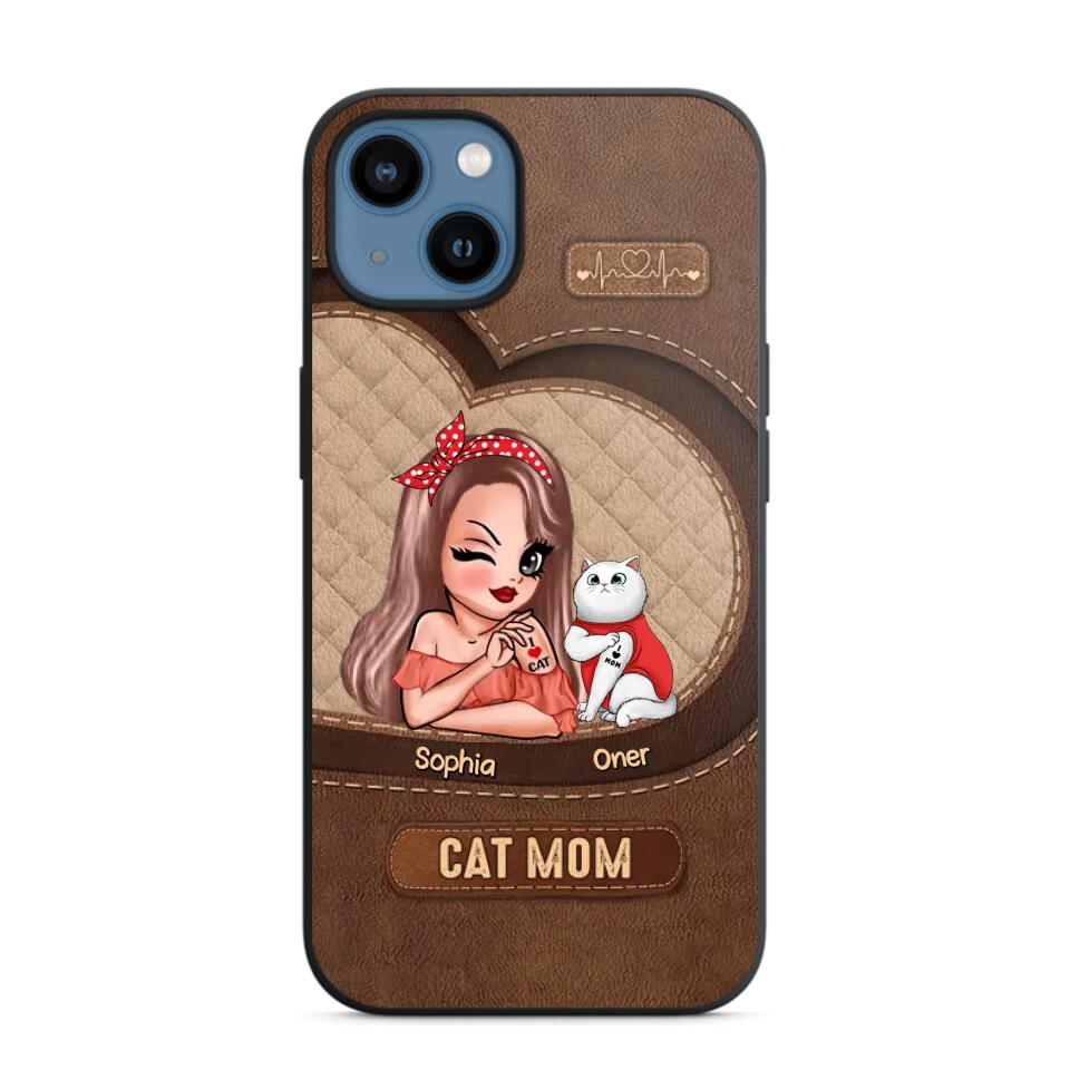 Personalized Cat Mom I Love Cat 3D Printed Phonecase 22NOV-HQ08