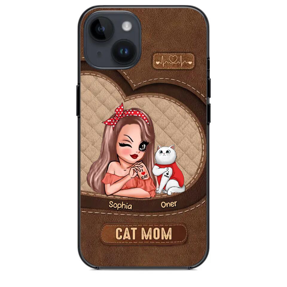 Personalized Cat Mom I Love Cat 3D Printed Phonecase 22NOV-HQ08