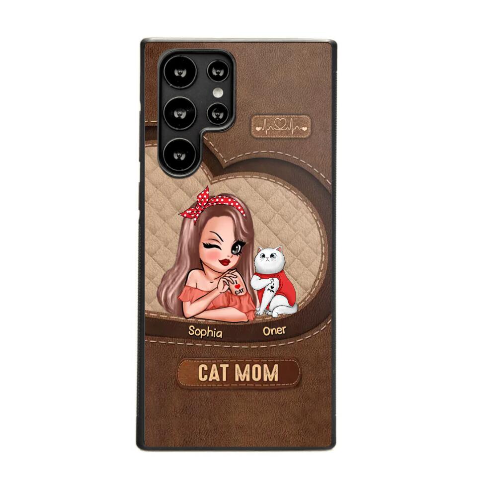 Personalized Cat Mom I Love Cat 3D Printed Phonecase 22NOV-HQ08