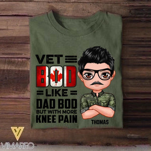 Personalized Vet Canadian Bod Like Dad Bod But With More Knee Pain Tshirt Printed NOV22-DT09