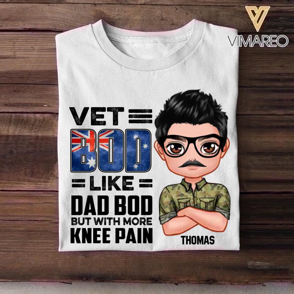 Personalized Vet Australian Bod Like Dad Bod But With More Knee Pain Tshirt Printed NOV22-DT09