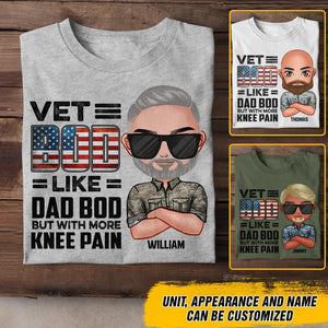 Personalized Vet US Bod Like Dad Bod But With More Knee Pain Tshirt Printed NOV22-DT09