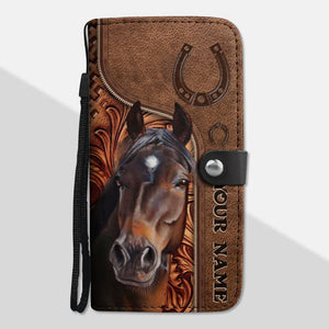 Personalized Horse Lovers Leather Wallet 22NOV-D09