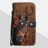 Personalized Horse Lovers Leather Wallet 22NOV-D09