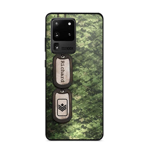 Personalized Canadian Solider/ Veteran Camo Rank 3D Printed Phonecase 22NOV-DT11