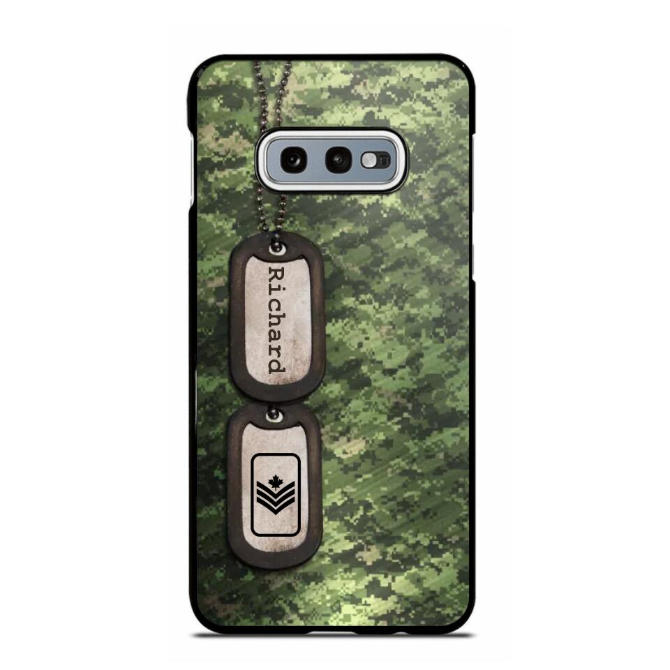 Personalized Canadian Solider/ Veteran Camo Rank 3D Printed Phonecase 22NOV-DT11