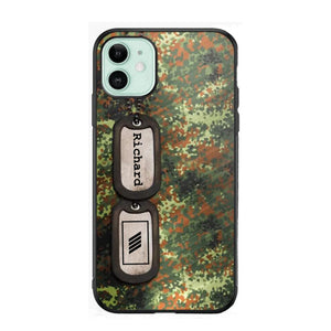 Personalized German Solider/ Veteran Camo Rank 3D Printed Phonecase 22NOV-DT11