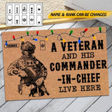 Personalized A Canadian Veteran And His Commander  Live Here Doormat 22NOV-HY15