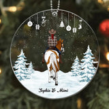 Personalized Horse Riding Christmas Ornament Printed 22NOV-HQ15