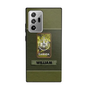 Personalized Canadian Veterans/Soldier Phone Case Printed QTHQ1811