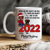 Personalized Woman's Love Dogs Christmas 2022 Printed Accent Mug 22NOV-HQ18