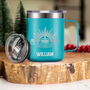 Personalized Australian Solider/ Veteran With Your Unit Logo Laser Handle Cup Printed 22NOV-HY21