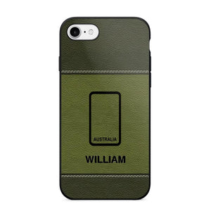 Personalized Australian Solider/ Veteran Camo Rank 3D Printed Phonecase QTHQ2111