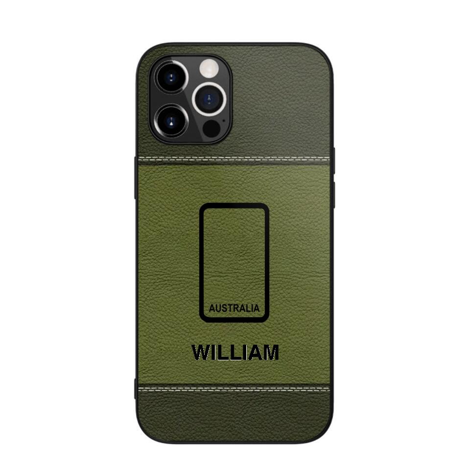 Personalized Australian Solider/ Veteran Camo Rank 3D Printed Phonecase QTHQ2111