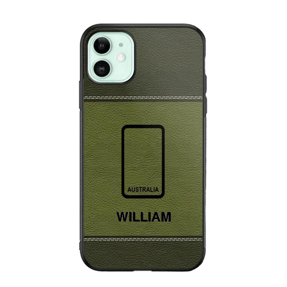 Personalized Australian Solider/ Veteran Camo Rank 3D Printed Phonecase QTHQ2111