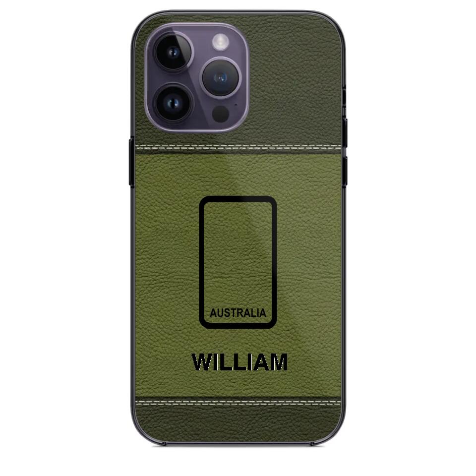 Personalized Australian Solider/ Veteran Camo Rank 3D Printed Phonecase QTHQ2111