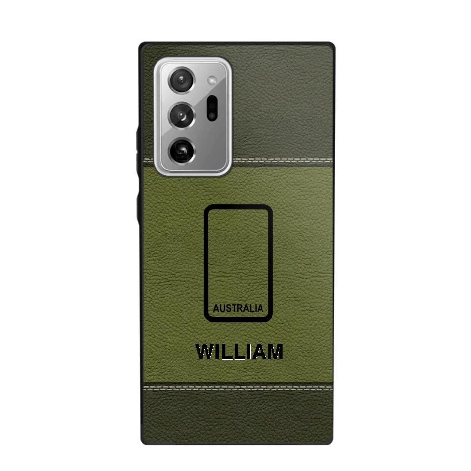 Personalized Australian Solider/ Veteran Camo Rank 3D Printed Phonecase QTHQ2111