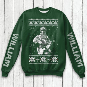 Personalized US Veteran/Solider Christmas Sweater Printed QTHQ2211