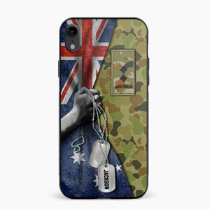 Personalized Australian Solider/ Veteran Camo Rank 3D Printed Phonecase 22NOV-DY25