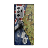 Personalized Australian Solider/ Veteran Camo Rank 3D Printed Phonecase 22NOV-DY25