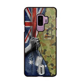 Personalized Australian Solider/ Veteran Camo Rank 3D Printed Phonecase 22NOV-DY25