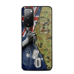 Personalized Australian Solider/ Veteran Camo Rank 3D Printed Phonecase 22NOV-DY25