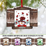 Personalized Grandma Snowman With Kid Name Caro Christmas Wood Ornament Printed 22NOV-DT28