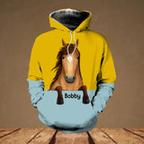 Personalized Horse Lovers Mixed 3D Hoodie Printed QTHQ0112