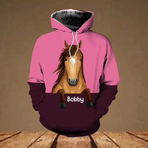 Personalized Horse Lovers Mixed 3D Hoodie Printed QTHQ0112