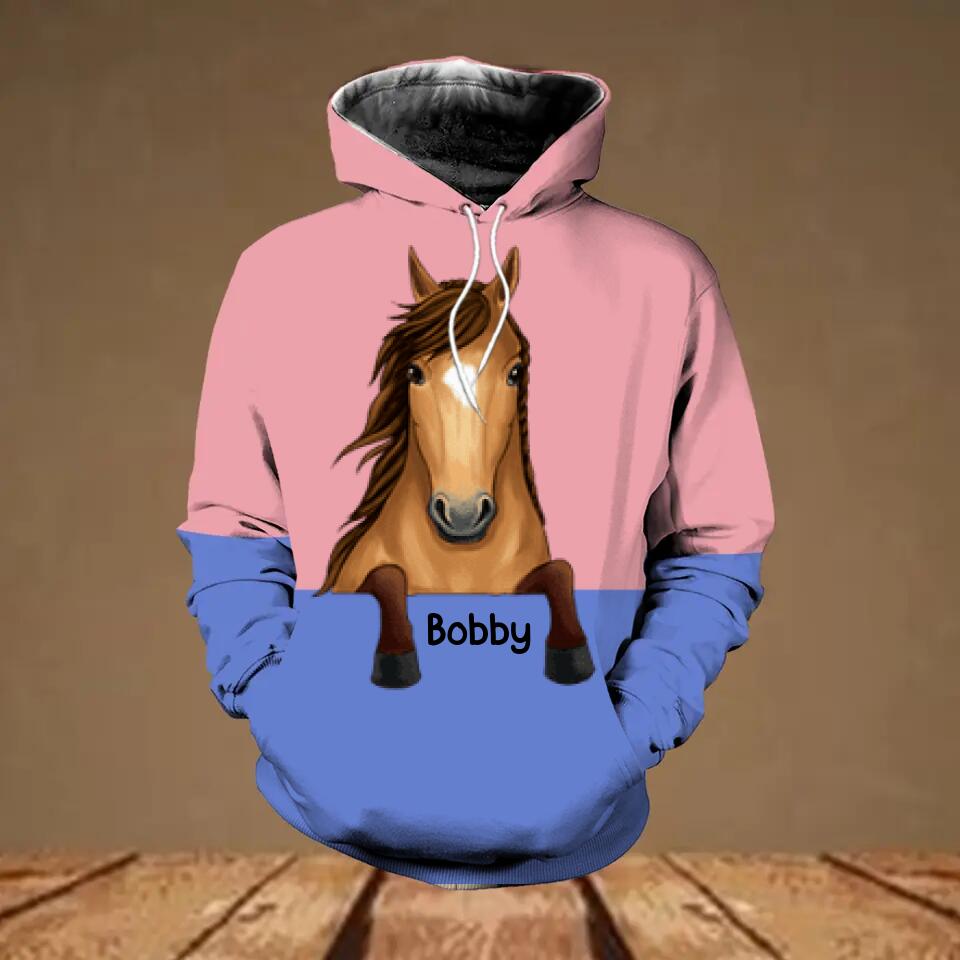 Personalized Horse Lovers Mixed 3D Hoodie Printed QTHQ0112