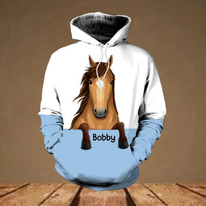 Personalized Horse Lovers Mixed 3D Hoodie Printed QTHQ0112