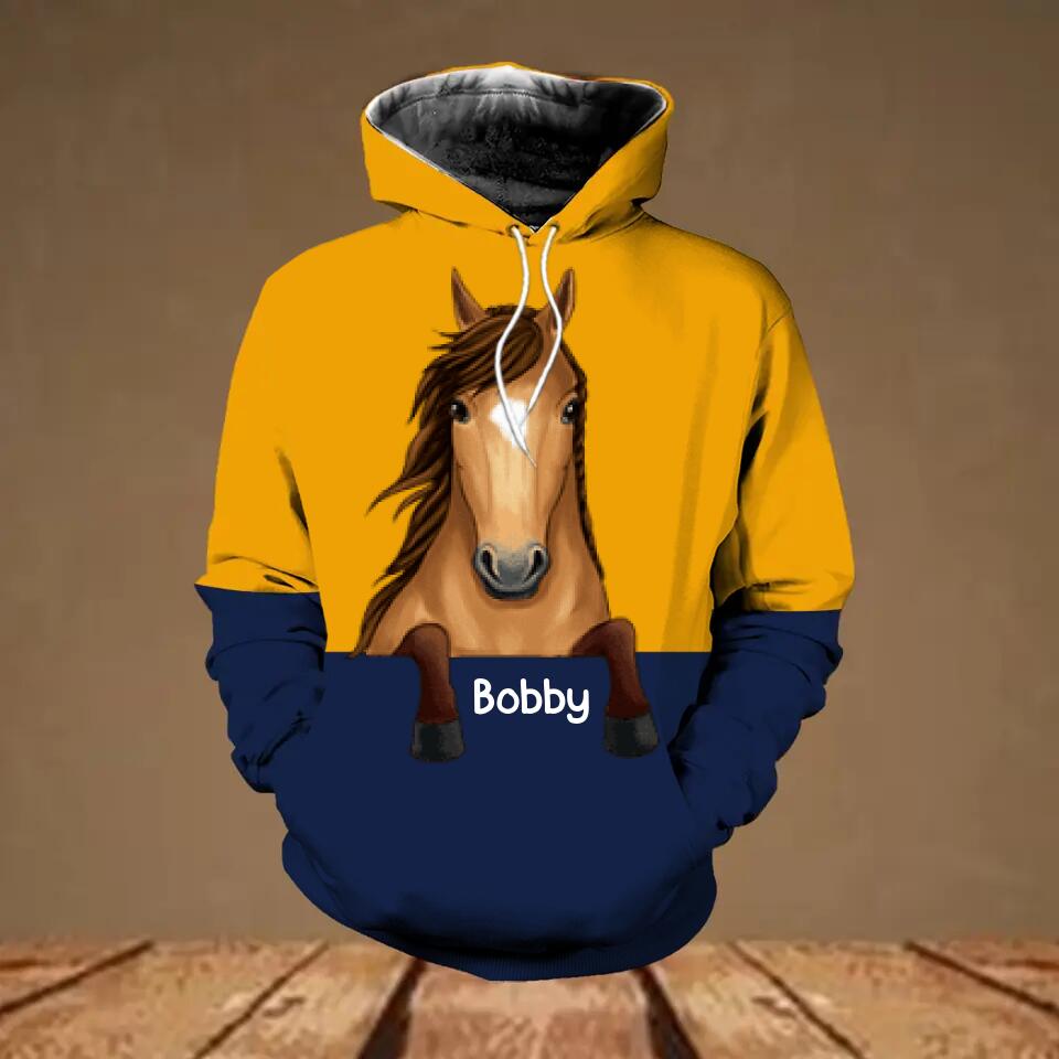 Personalized Horse Lovers Mixed 3D Hoodie Printed QTHQ0112