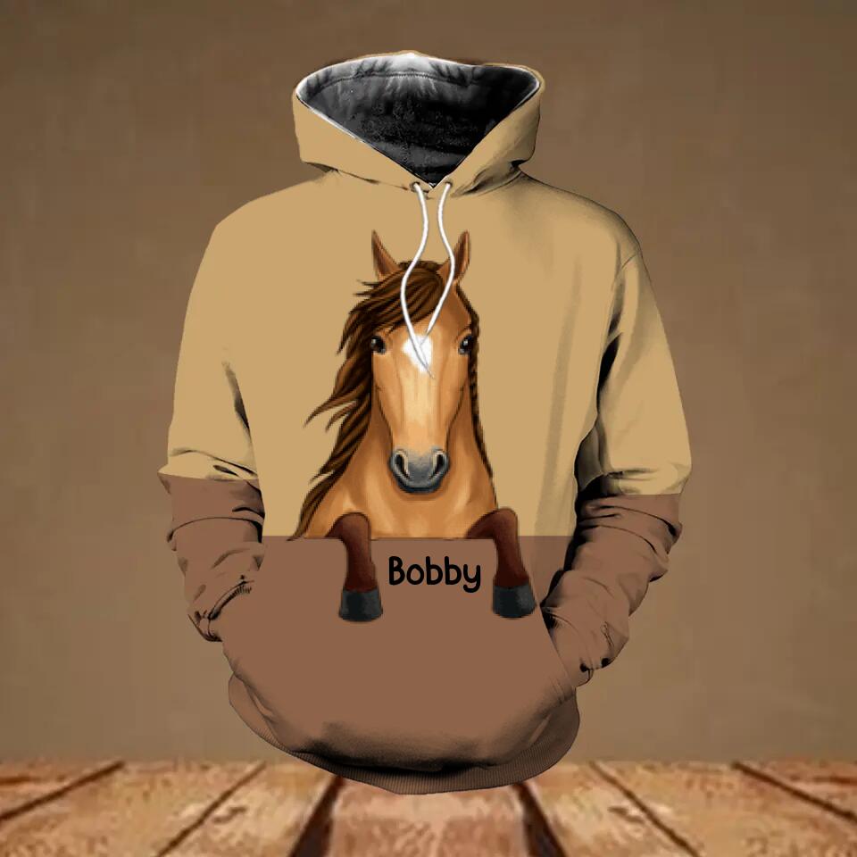 Personalized Horse Lovers Mixed 3D Hoodie Printed QTHQ0112