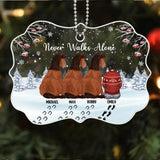 Personalized Never Walks Alone Horse Girl Christmas Acrylic/Plastic Ornament Printed 22DEC-HY01