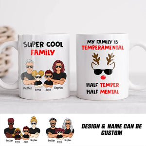 Personalized Super Cool Family Christmas Mug Printed PNHQ0212
